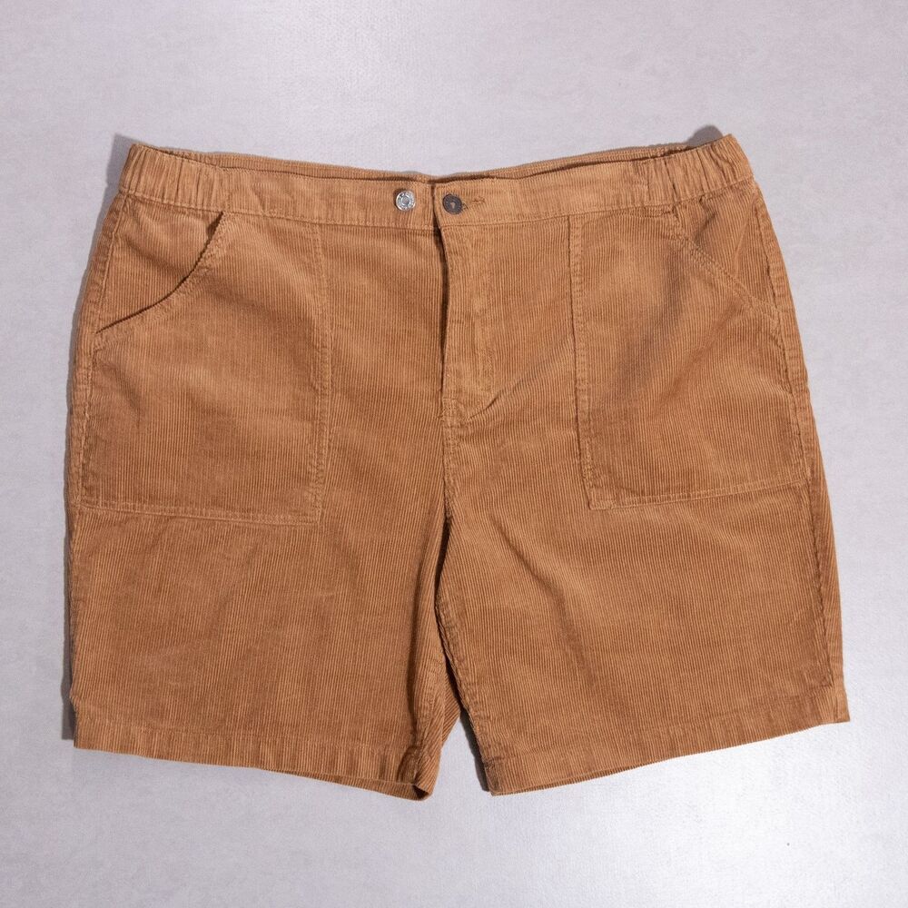 Line of Trade The Cutback Corduroy Fatigue Chore Shorts Brown Men's 2XL 8"